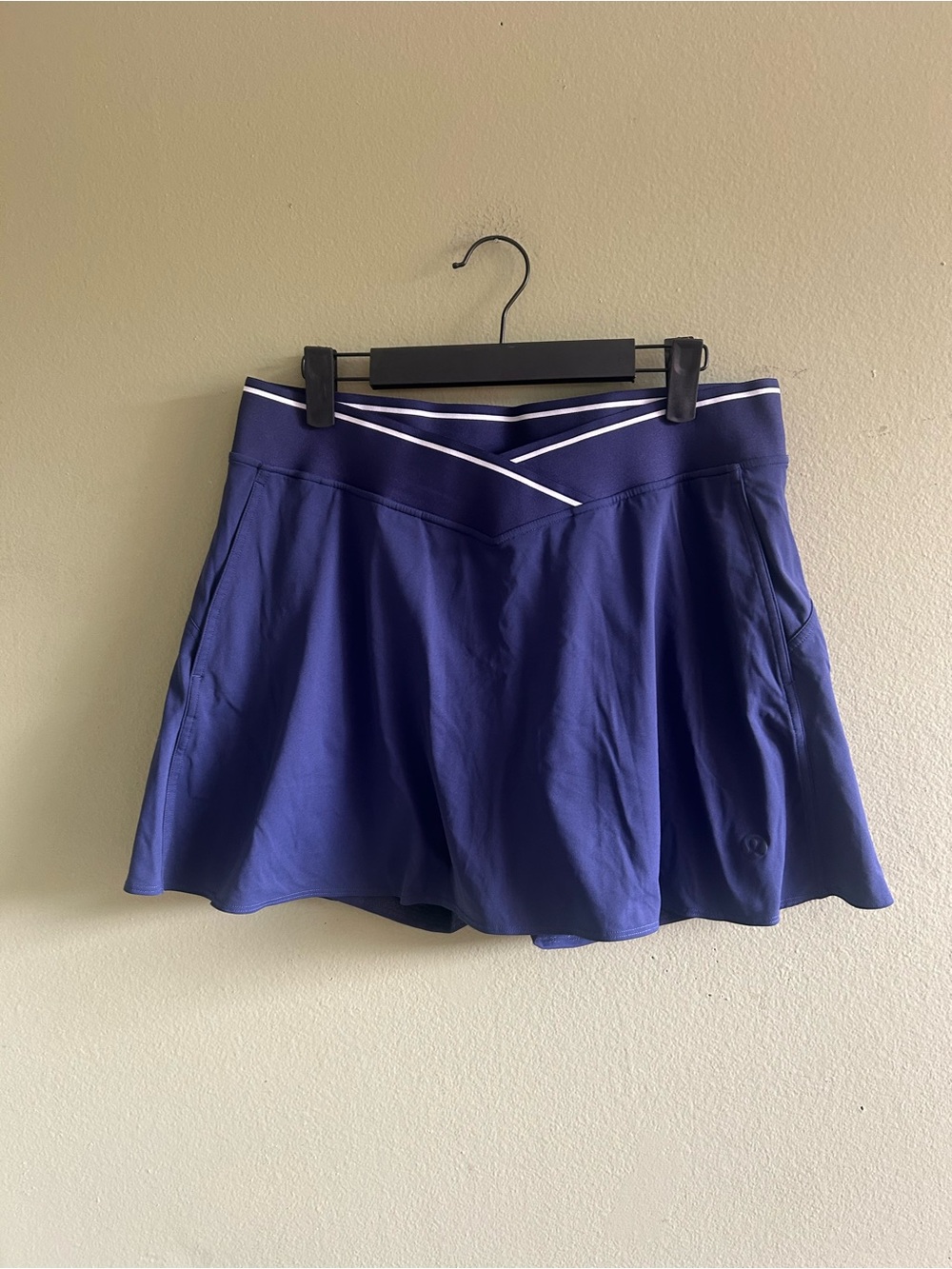 lululemon athletica Navy Skort with White Chevron Waistband